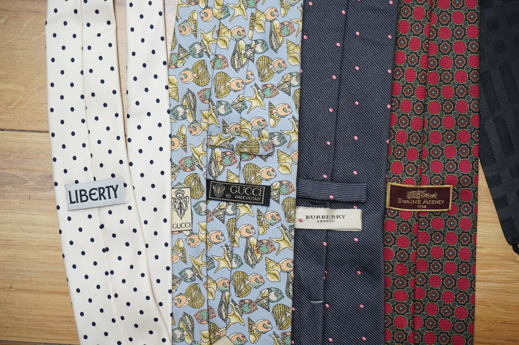 A collection of gentleman’s ties to include Turnbull & Asser, Liberty and Gucci